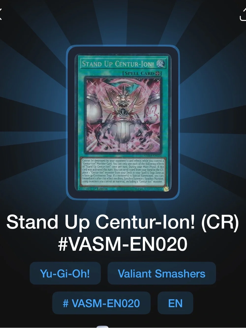 Yu-Gi-Oh Stand Up Centur-Ion